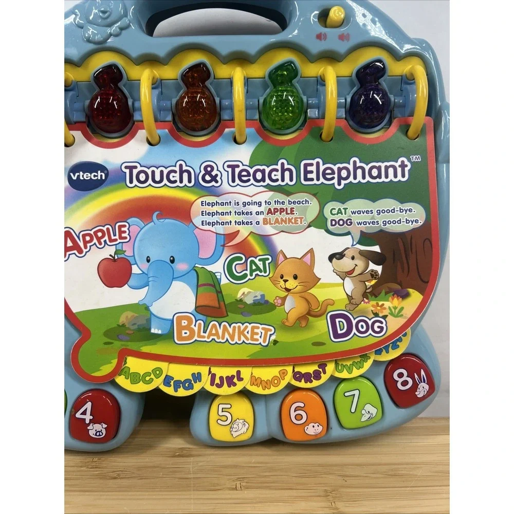VTech Touch & Teach Elephant Electronic‎ Interactive Toy Educational TESTED